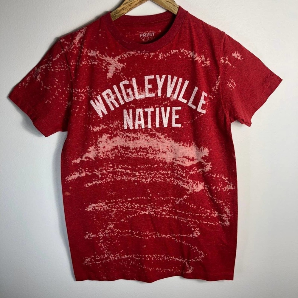 ⭐️ $5 SALE Wrigleyville Wrigley Field Native Chicago Cubs bleach dye tee shirt